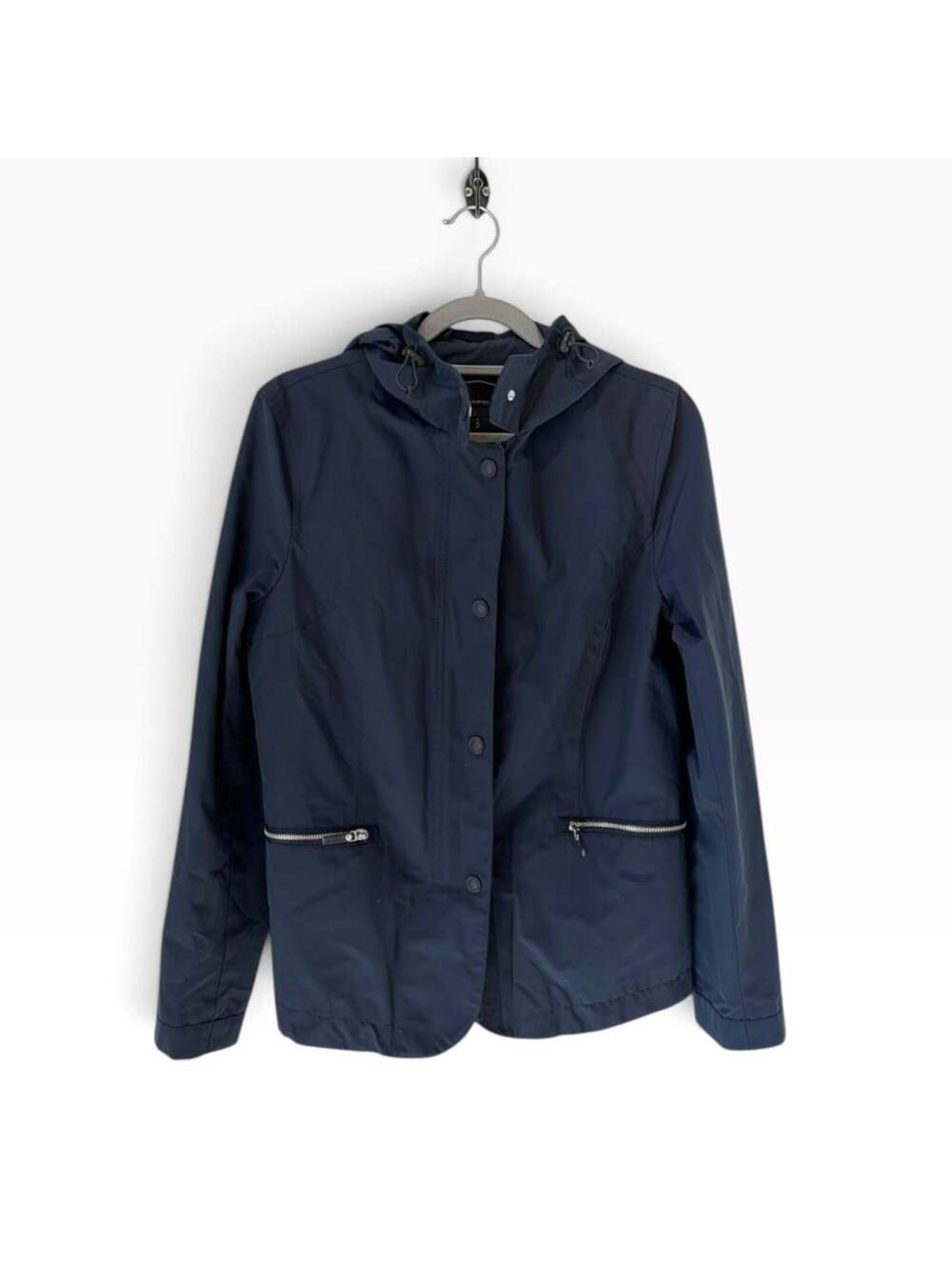 Massimo Dutti Navy Blue Hooded Utility Field Jacket Size Small
